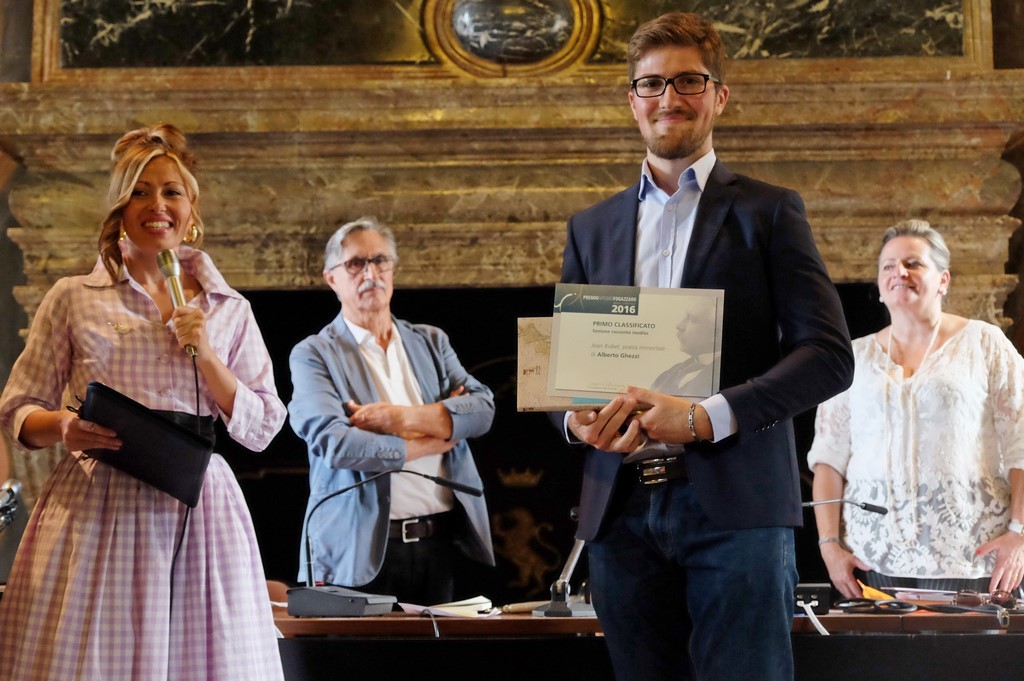 Alberto Ghezzi, primo premio per il Racconto inedito, con Rossella Pretto